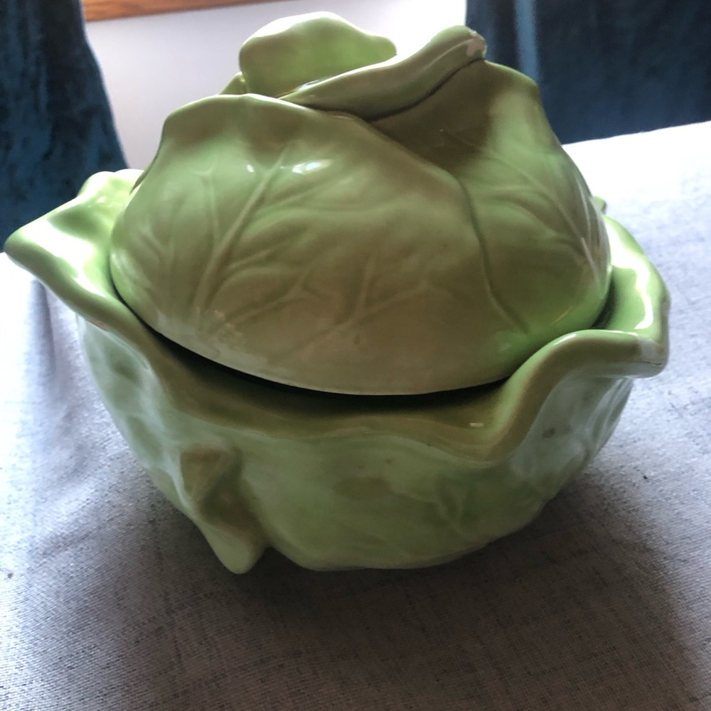 Holden Green Cabbage-Shaped Ceramic Covered Bowl